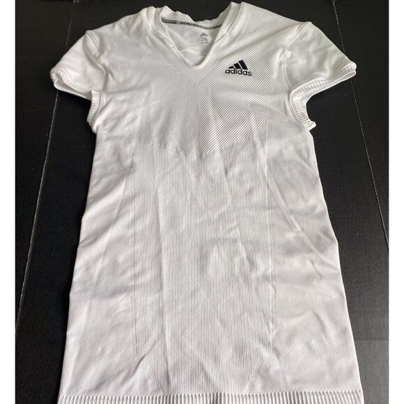 Adidas Techfit Primeknit Football Jersey Men’s 2XL White Compression Fit NO TAG - Picture 1 of 12